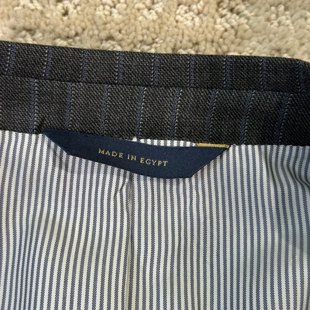 Brooks Brothers Blazer 42 Long Regent Explorer Coat Stripe Gray Wool 2-Button